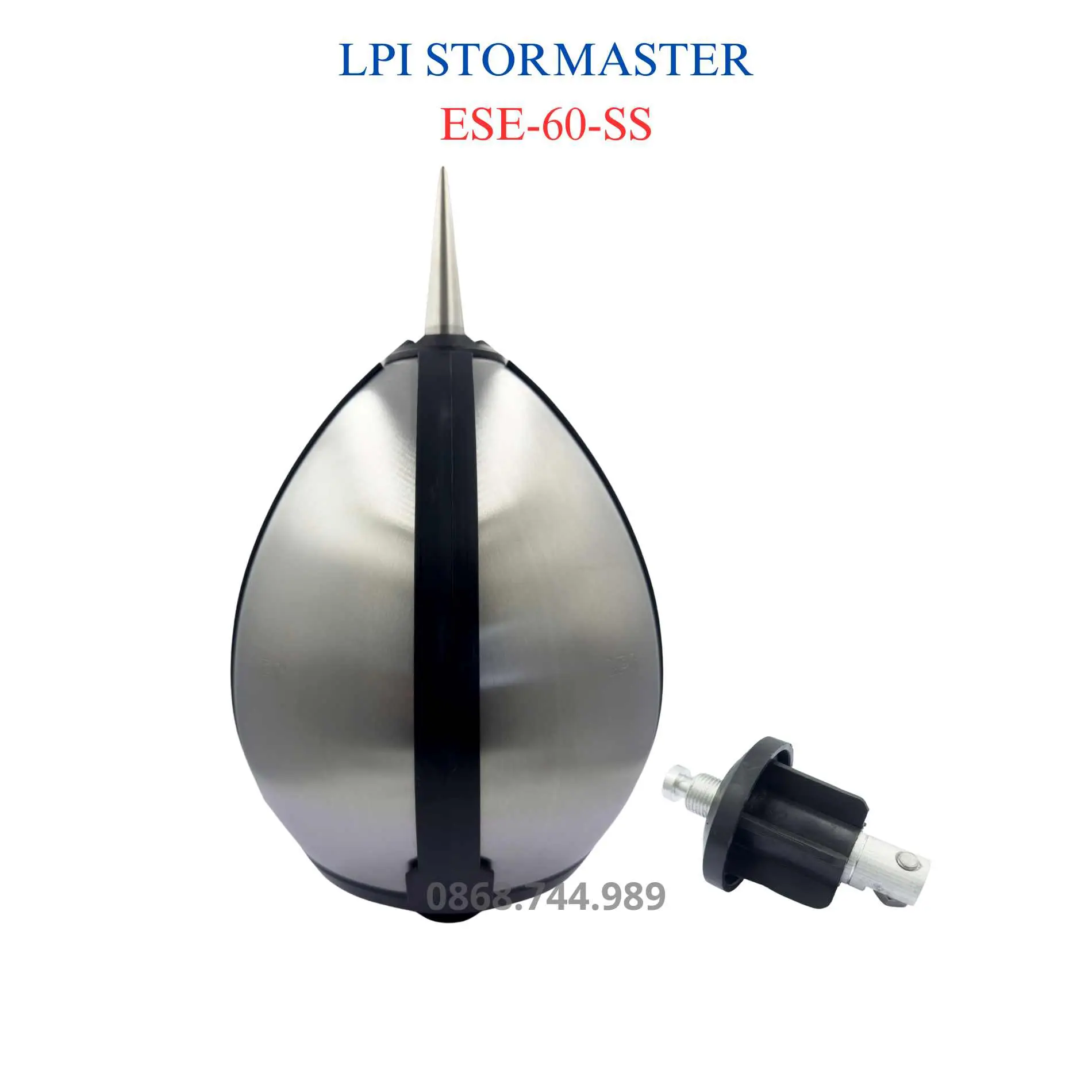 Kim thu sét LPI Stormaster ESE-60-SS: Bán kính bảo vệ 107m